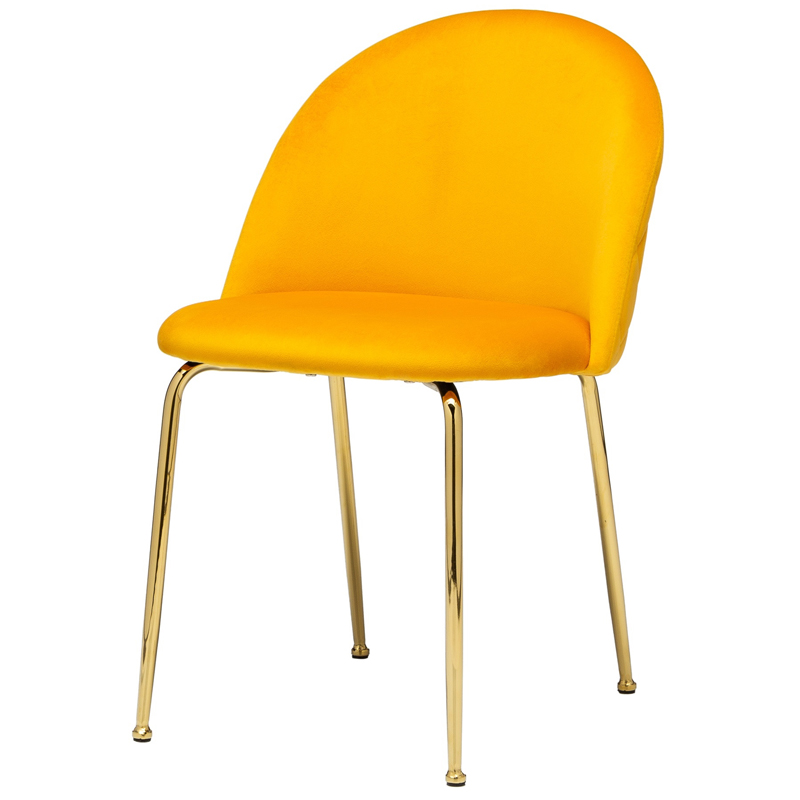 Стул Vendramin Dining Chair yellow Желтый Глянцевое золото в Саратове | Loft Concept 