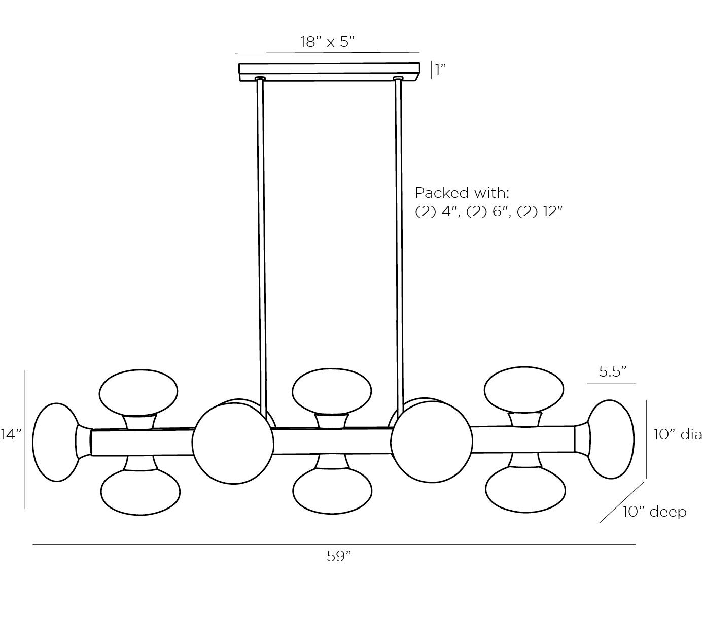 Люстра Arteriors KLARISSA CHANDELIER в Саратове