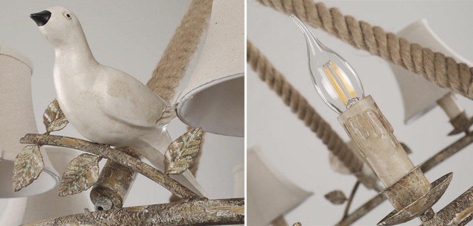 Люстра Norman Bird Forest Patina 6 Люстра Norman Bird Forest Patina 6 - Loft-Concept в Саратове