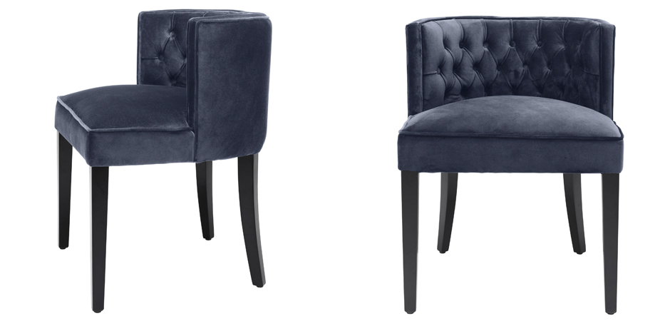 Стул Eichholtz Dining Chair Dearborn blue Стул Eichholtz Dining Chair Dearborn blue - Loft-Concept в Саратове