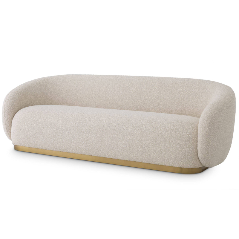 Диван Eichholtz Sofa Brice Boucle cream Кремовый Латунь в Саратове | Loft Concept 