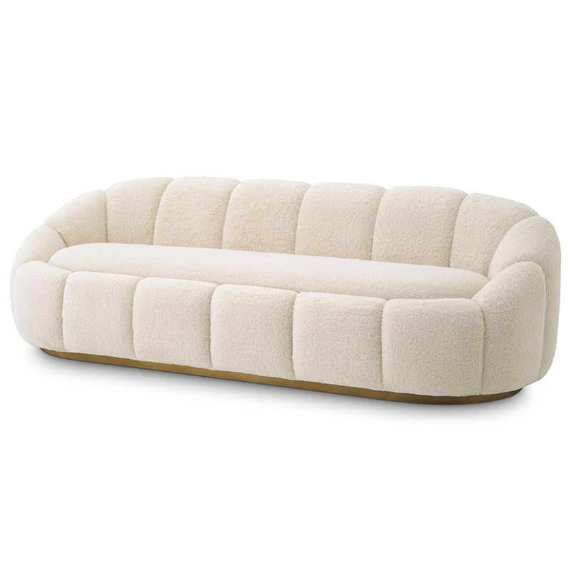 Диван Eichholtz Sofa Inger Brisbane Cream Кремовый Латунь в Саратове | Loft Concept 