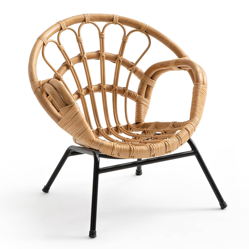 Кресло детское Wicker Baby Chair Бежевый Черный в Саратове | Loft Concept 