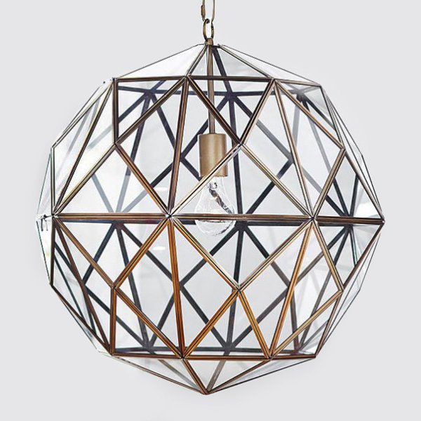 Люстра Glass & Metal Cage Pendant  в Саратове | Loft Concept 