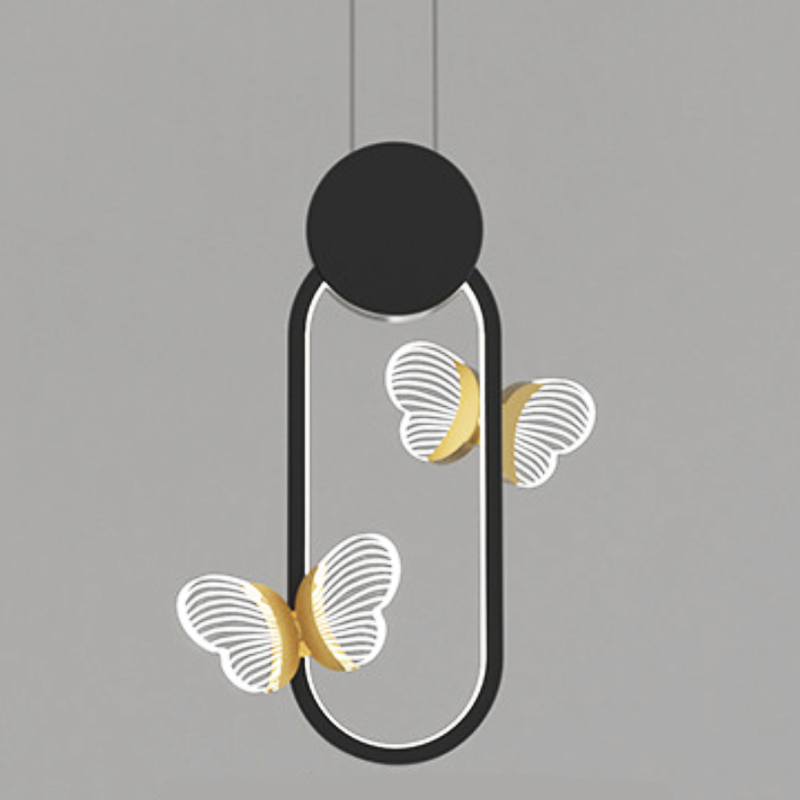Светильник Butterfly Black Oval Прозрачный Черный Золотой Светильник Butterfly Black Oval Прозрачный Черный Золотой в Саратове | Loft Concept