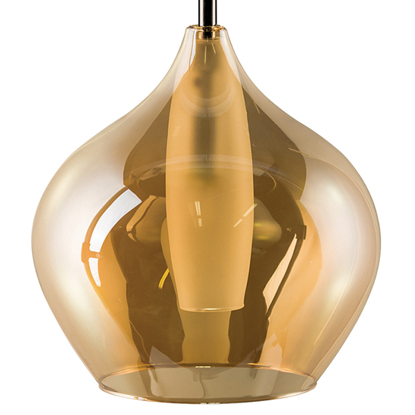 Подвесной светильник Candiano Amber One II Янтарь (Amber) Хром в Саратове | Loft Concept 