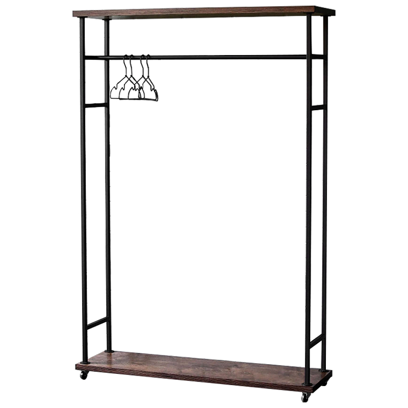 Рейл Lowery Brown Industrial Metal Rust Clothes Rail Черный Коричневый в Саратове | Loft Concept 