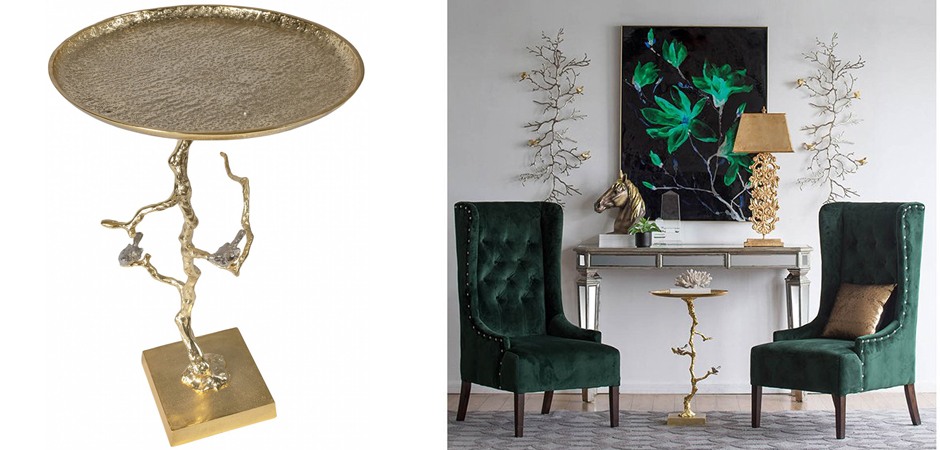 Приставной столик Tree Branch & Bird Gold Приставной столик Tree Branch & Bird Gold - Loft-Concept в Саратове