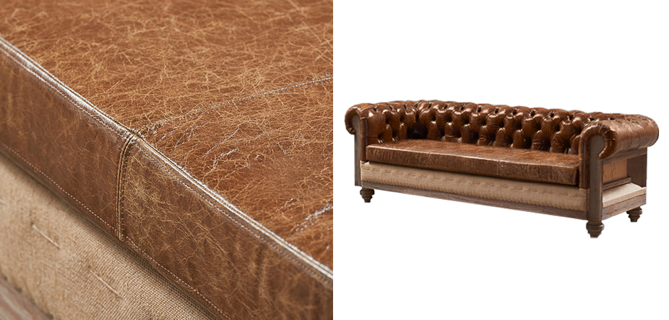 Диван Deconstructed Chesterfield Sofa triple Brown leather Диван Deconstructed Chesterfield Sofa triple Brown leather - Loft-Concept в Саратове