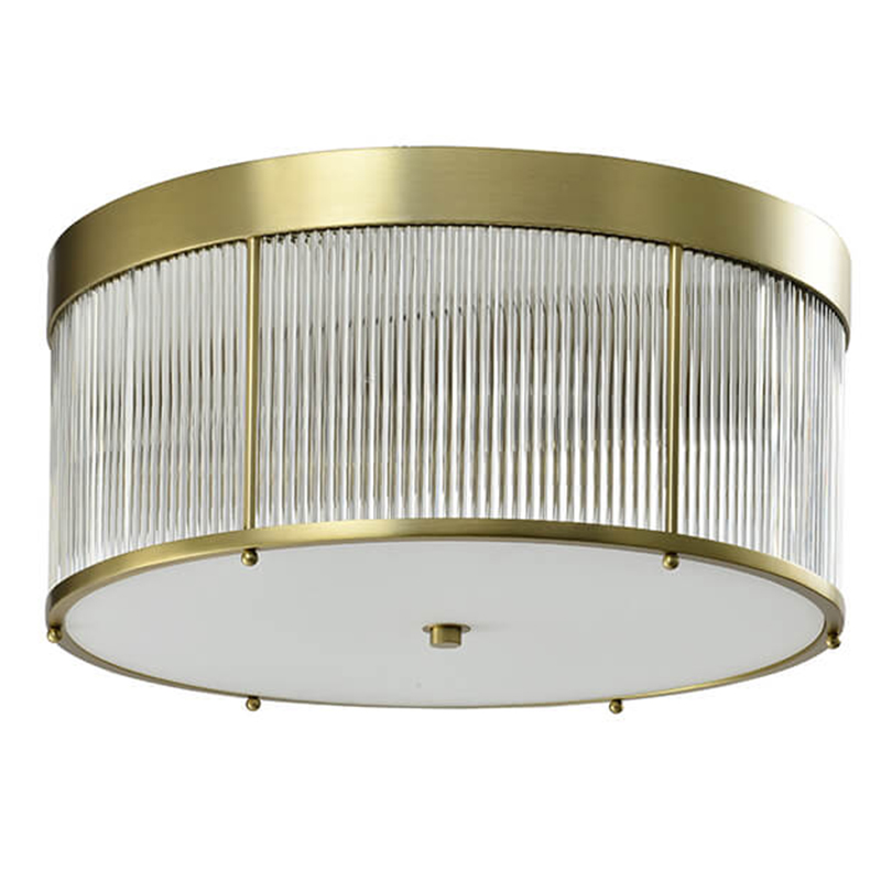 Потолочный светильник Caleb Brass Ceiling Lamp Латунь Прозрачный (Transparent) в Саратове | Loft Concept 