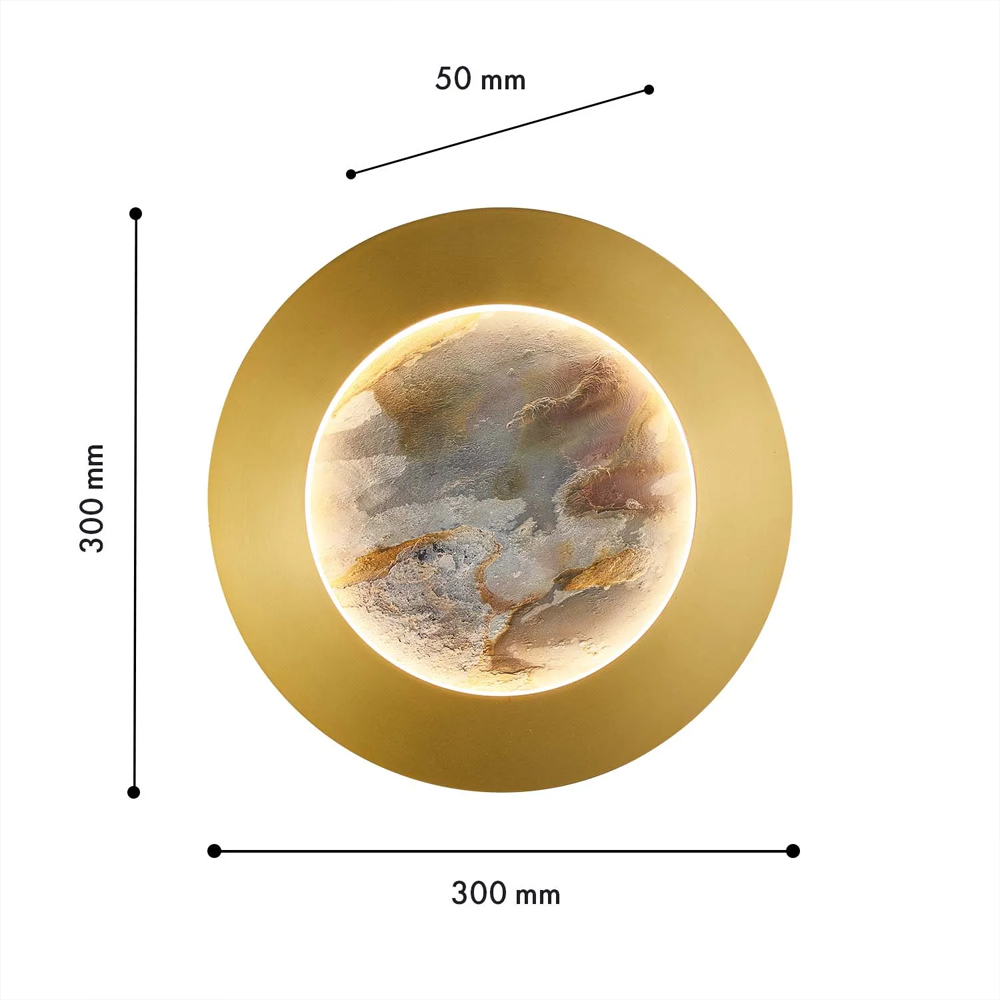 Бра в форме диска цвета латунь Brass Borders в Саратове