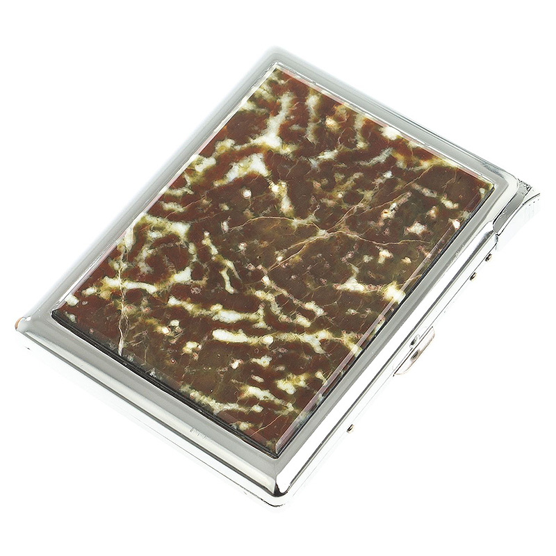 Портсигар с газовой зажигалкой из натурального камня Офит Благородный Stone Cigarettes Cases Коричневый Серебряный Портсигар с газовой зажигалкой из натурального камня Офит Благородный Stone Cigarettes Cases Коричневый Серебряный в Саратове | Loft Concept