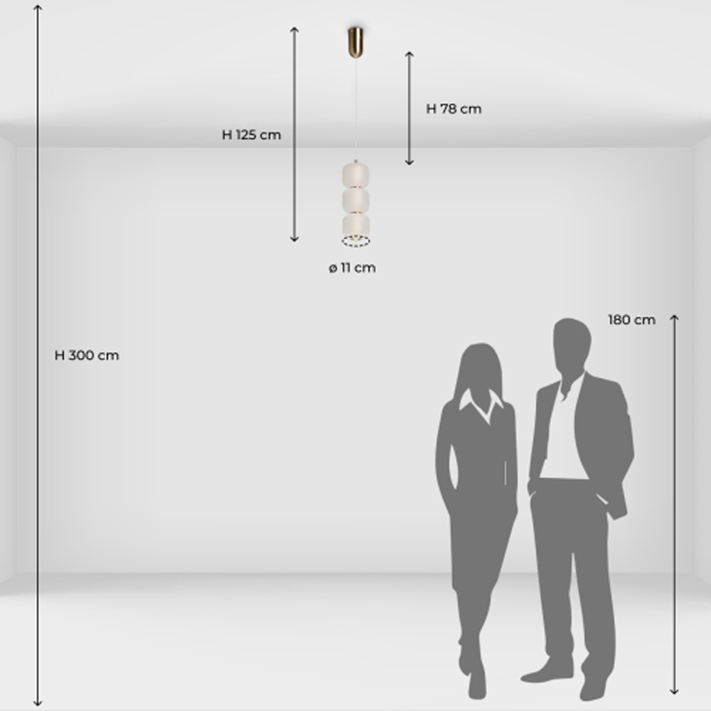 Подвесной светильник с 3-мя округлыми матовыми плафонами из белого стекла Golden Swirl в Саратове