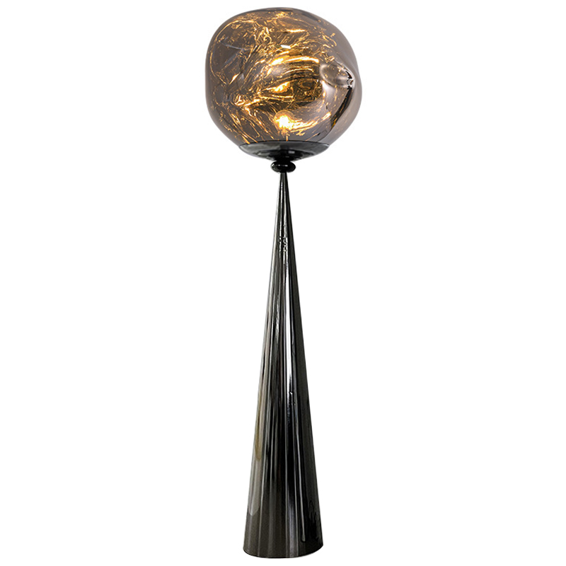 Торшер Kaine Glass Metal Floor Lamp Прозрачное Стекло Черный Серебряный Стекло Смок Торшер Kaine Glass Metal Floor Lamp Прозрачное Стекло Черный Серебряный Стекло Смок в Саратове | Loft Concept