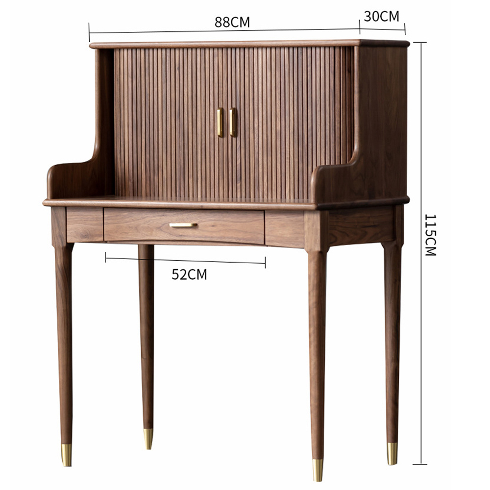 Туалетный стол деревянный с ящиком и зеркалом Moon Walnut Furniture Туалетный стол деревянный с ящиком и зеркалом Moon Walnut Furniture в Саратове
