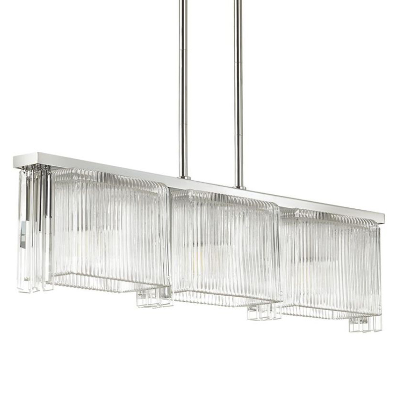 Люстра Madelen Chrome Linear Chandelier Хром Прозрачный (Transparent) в Саратове | Loft Concept 