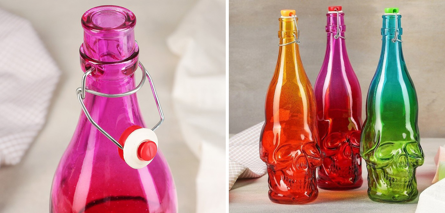 Бутылка с крышкой Scull - фото