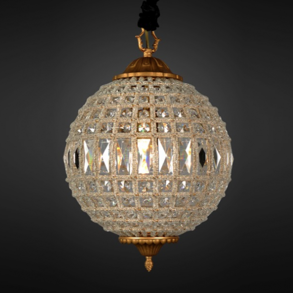 Люстра RH 19th c. Casbah Crystal Pendant 32 Темная бронза винтаж в Саратове | Loft Concept 