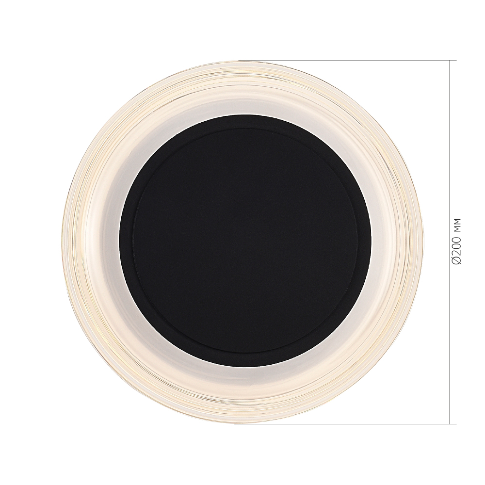 Бра круглое черный/прозрачный Plumpness LED 7 в Саратове