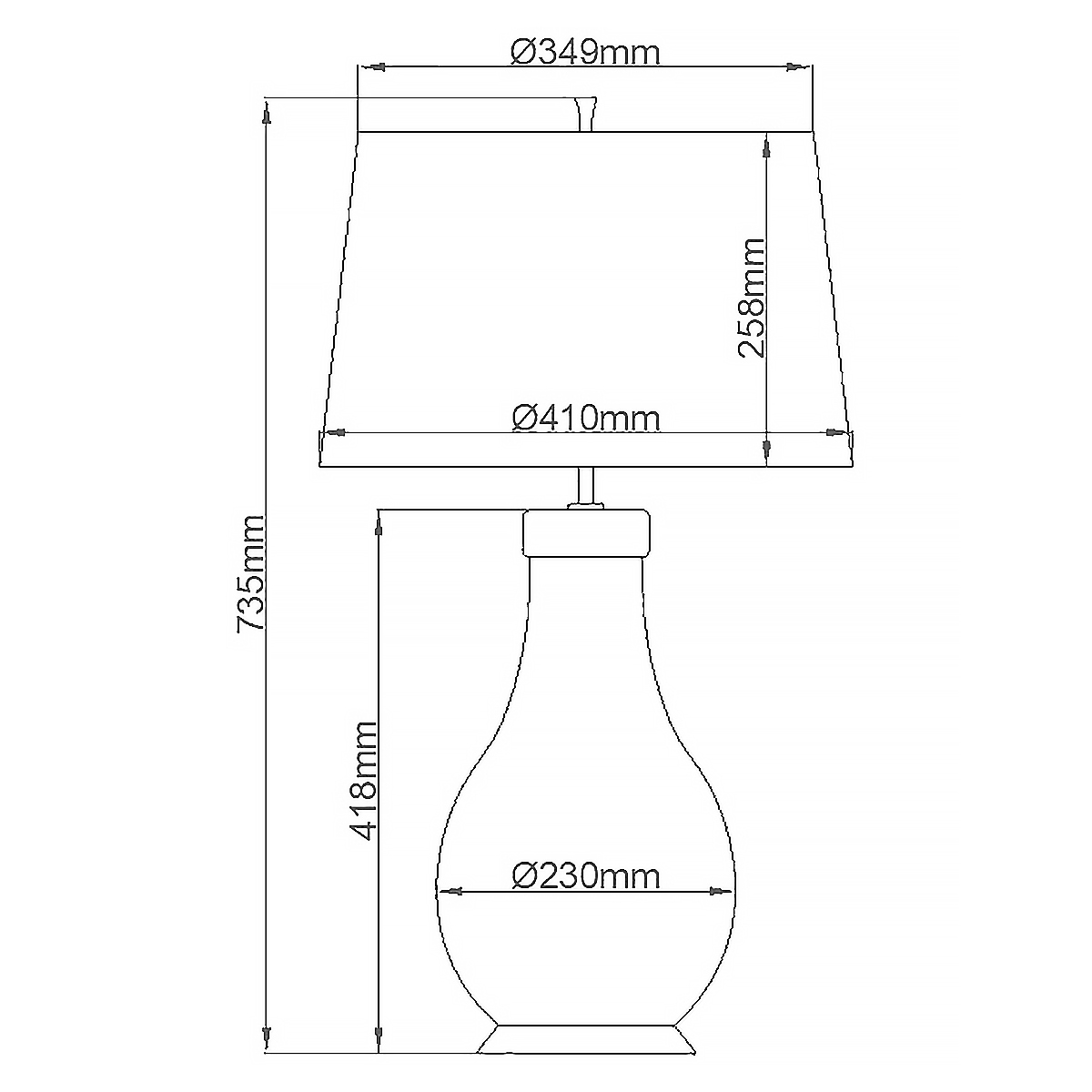 Настольная лампа с коническим дымчато-зелёным абажуром из искусственного шёлка Quintiesse в Саратове