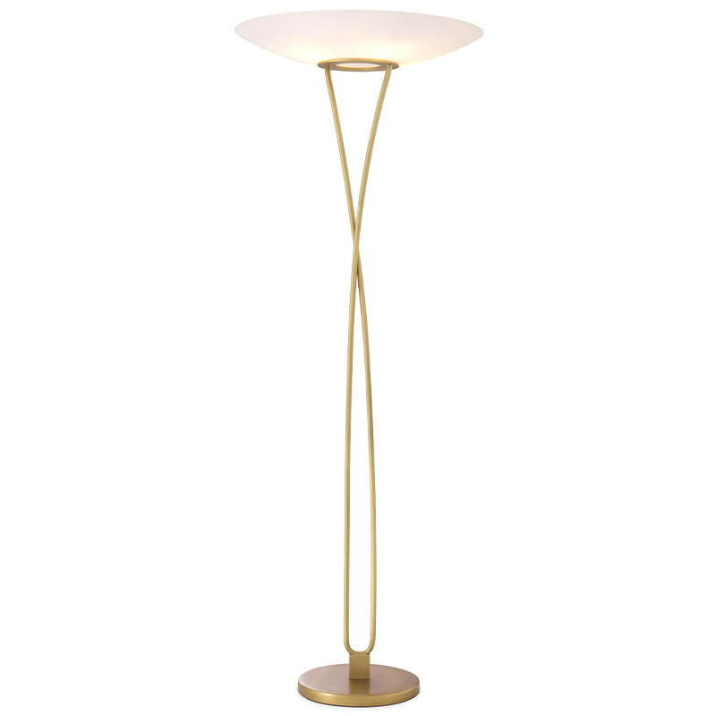 Товар Eichholtz Floor Lamp Laila Латунь Белый в Саратове | Loft Concept 