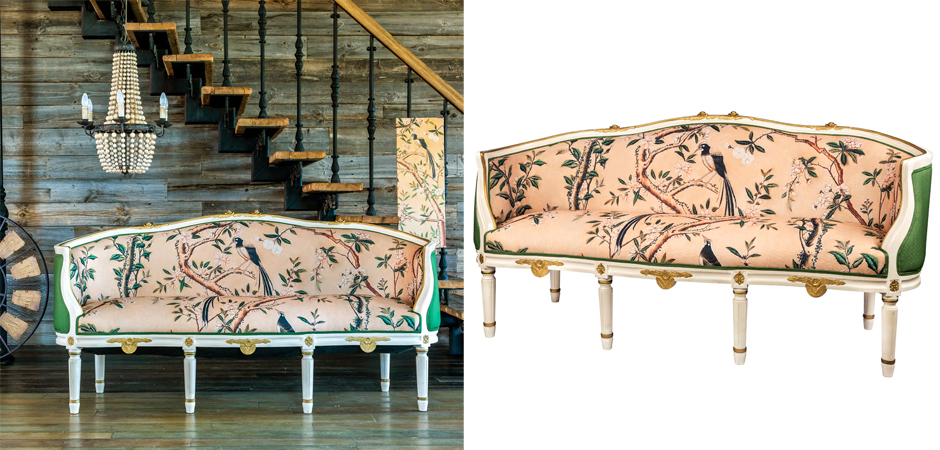 Диван Beige and Green Chinoiserie Sofa - Loft-Concept в Саратове