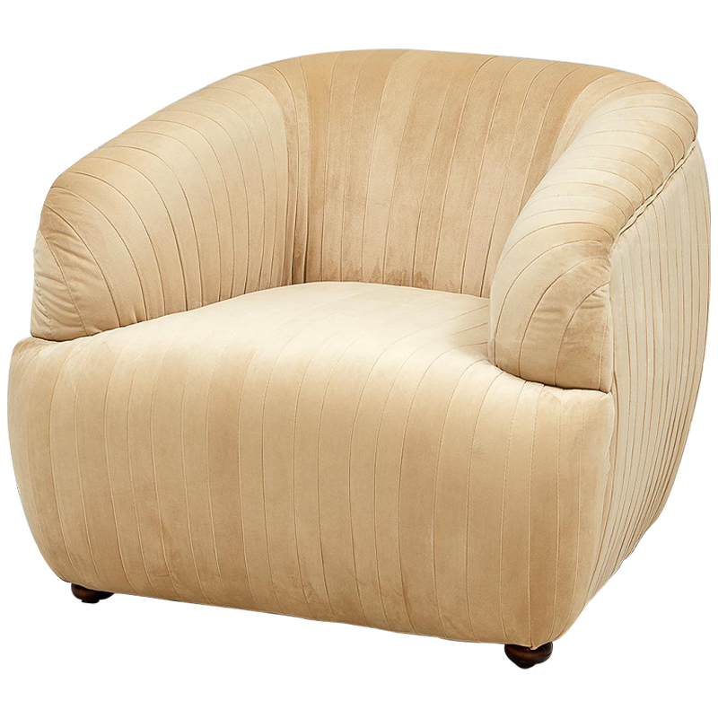 Кресло песочного цвета велюр Lorelai Sand Armchair Песочный Кресло песочного цвета велюр Lorelai Sand Armchair Песочный в Саратове | Loft Concept