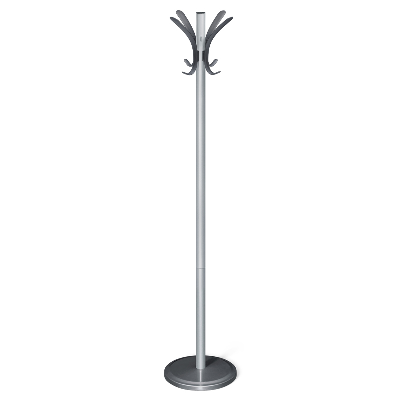 Вешалка серого цвета с 4-мя крючками из пластика Curves Hangers Серый Хром Вешалка серого цвета с 4-мя крючками из пластика Curves Hangers Серый Хром в Саратове | Loft Concept