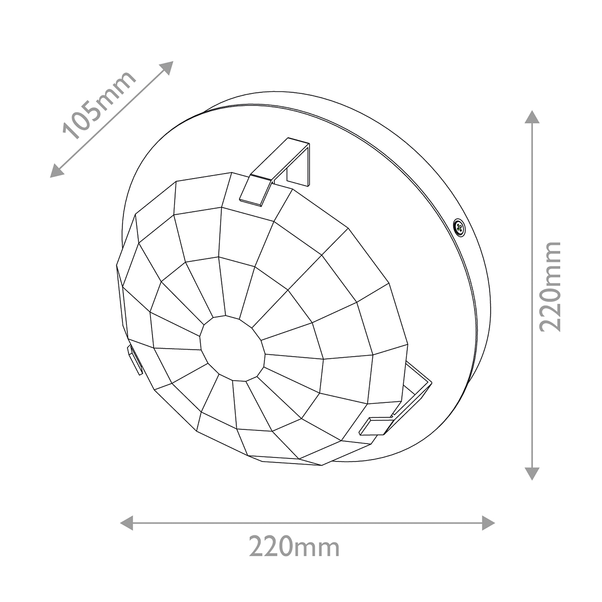 Бра округлой формы с многогранным стеклянным плафоном Hinkley в Саратове