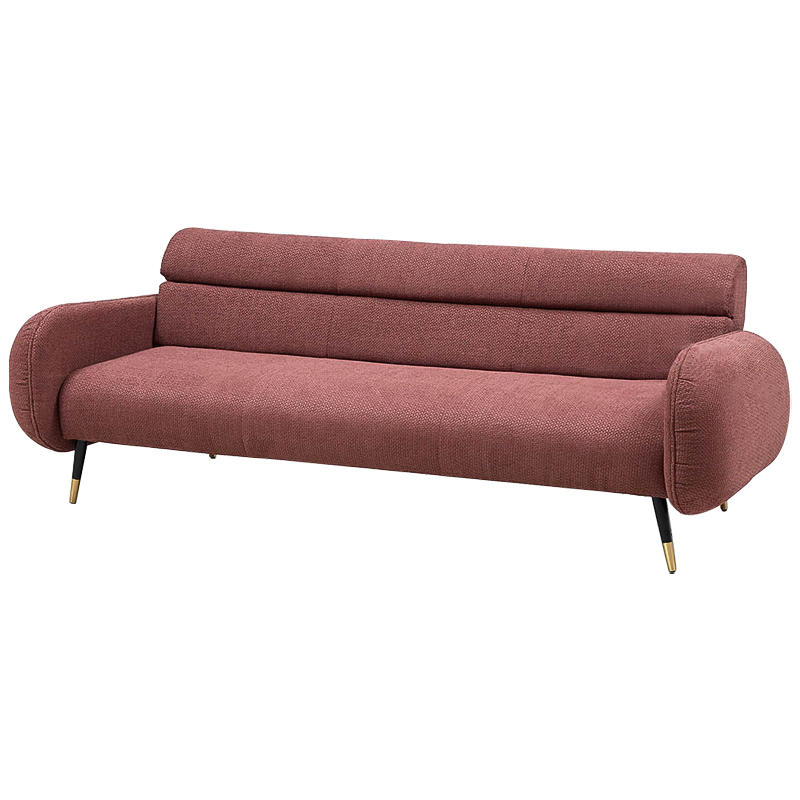 Диван Hebert Sofa Red L Красный Красный Черный Латунь в Саратове | Loft Concept 