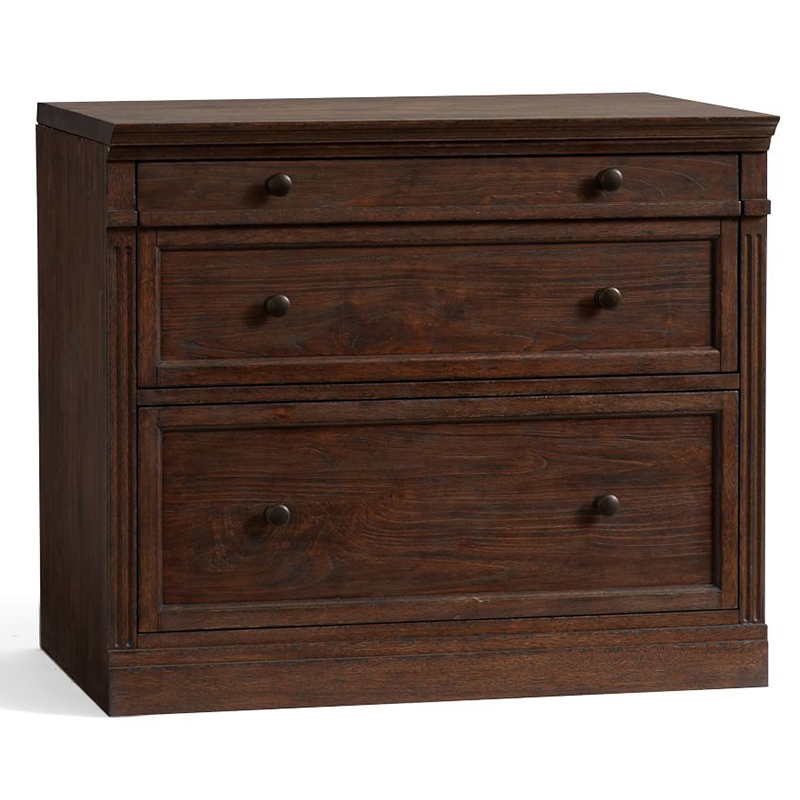 Комод с двумя ящиками Benjamin Chest of 2 Drawers Бежево-серый Белый Коричневый Черный в Саратове | Loft Concept 