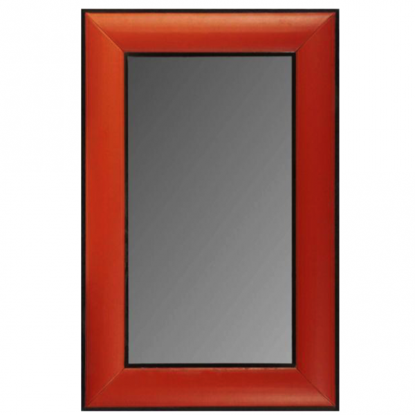 Зеркало настенное Leather Lux Mirror Square Red Красный в Саратове | Loft Concept 