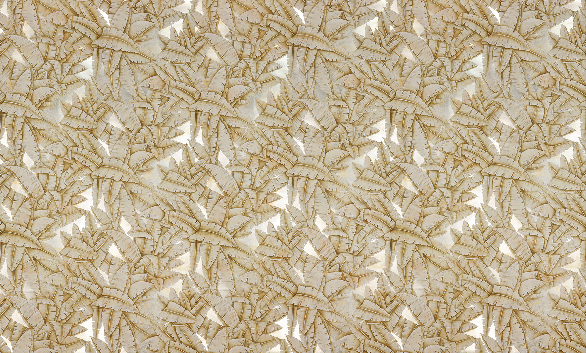 Обои ручная роспись Palms Sand on Tarnished Silver gilded paper with nickel pearlescent antiquing Обои ручная роспись Palms Sand on Tarnished Silver gilded paper with nickel pearlescent antiquing - постер Loft-Concept в Саратове