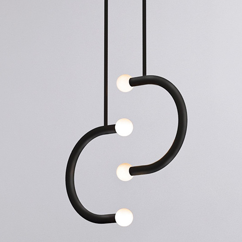 Подвесной светильник Bower Studios Double Pendant C Lights Черный Подвесной светильник Bower Studios Double Pendant C Lights Черный в Саратове | Loft Concept