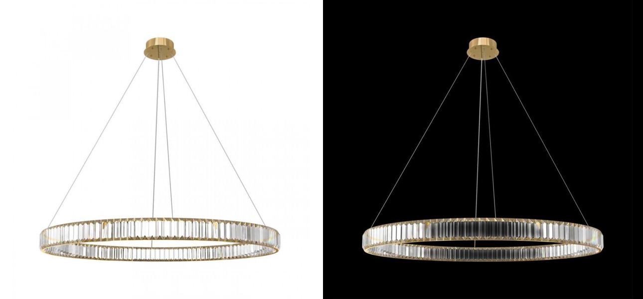 Люстра Crystal Ring Gold диаметр 100 - фото