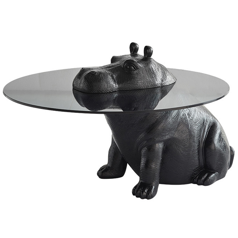 Кофейный Стол Бегемот Hippo Sitting Coffee Table Черный Прозрачный в Саратове | Loft Concept 