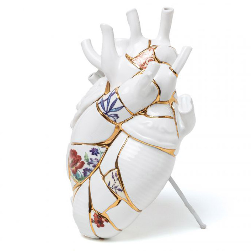 Ваза Seletti Love in Bloom Kintsugi Белый Золотой Мульти Ваза Seletti Love in Bloom Kintsugi Белый Золотой Мульти в Саратове | Loft Concept