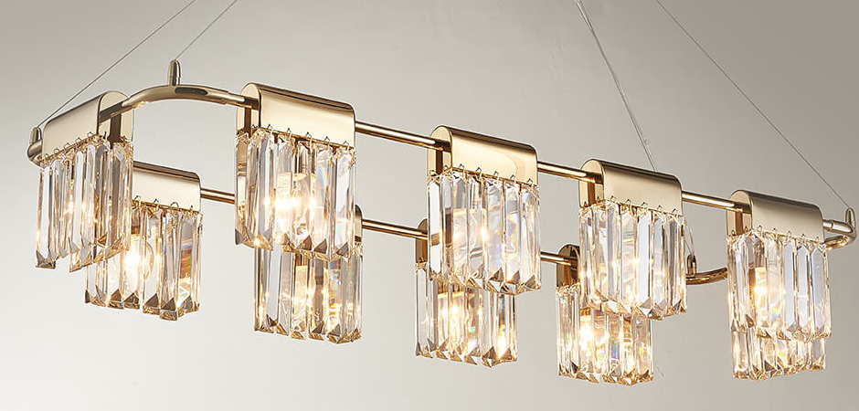 Люстра Crystal Pendants gold 10 Люстра Crystal Pendants gold 10 - Loft-Concept в Саратове