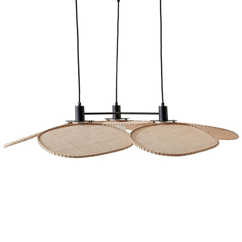 Подвесной светильник Takibi Three Lamp Pendant Бежевый Древесина Черный Подвесной светильник Takibi Three Lamp Pendant Бежевый Древесина Черный в Саратове | Loft Concept