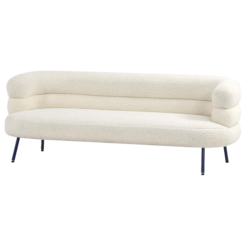 Диван Boyle White Boucle Sofa Белый Черный в Саратове | Loft Concept 