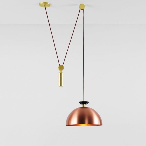 Подвесной светильник Shape up Pendant Hemisphere Copper Латунь Медь в Саратове | Loft Concept 