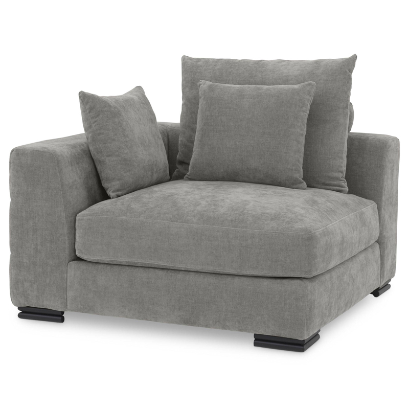 Диван Eichholtz Sofa Clifford Corner grey Серый Черный Диван Eichholtz Sofa Clifford Corner grey Серый Черный в Саратове | Loft Concept