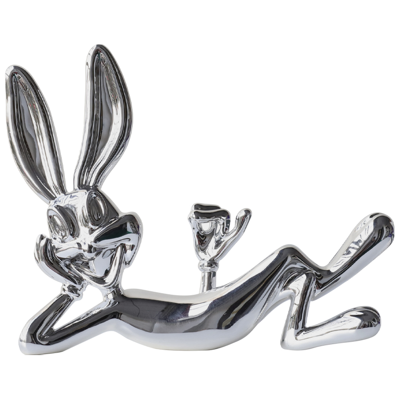 Декоративная статуэтка Bugs Bunny Silver Серебряный в Саратове | Loft Concept 