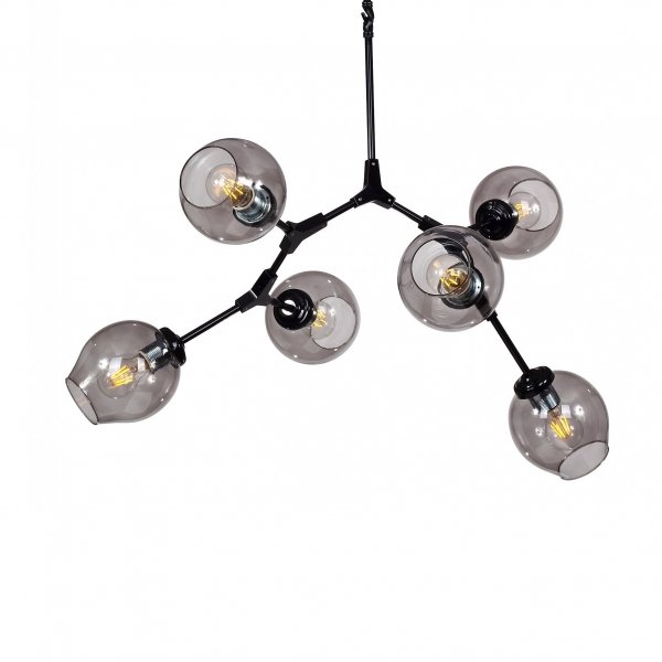 Люстра Branching Bubble Chandelier 6 Black Черный в Саратове | Loft Concept 