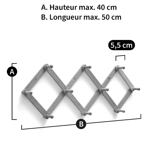 Настенная деревянная раздвижная вешалка Larson Wood Hanger в Саратове