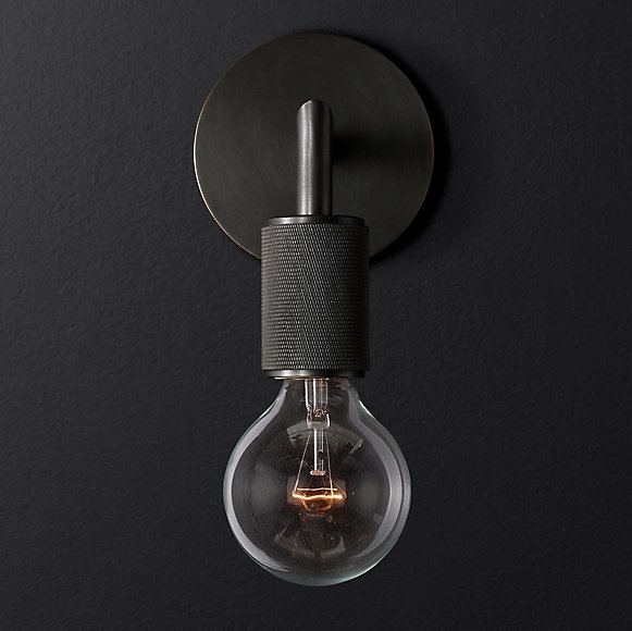 Бра RH Utilitaire Single Sconce Black Темная бронза в Саратове | Loft Concept 