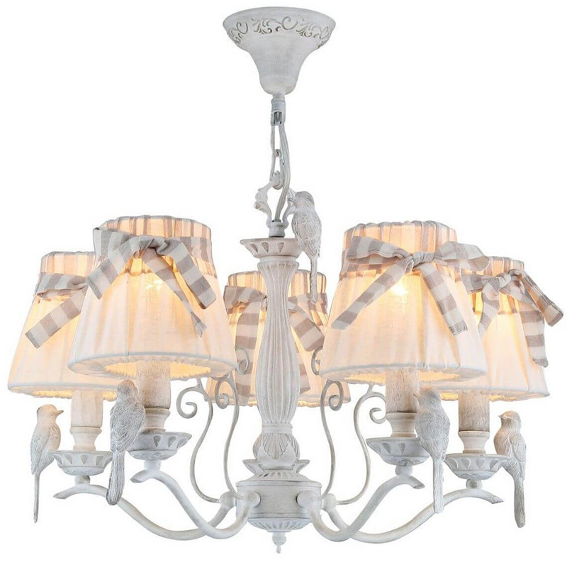 Люстра Refined Provence Chandelier Белый Бежевый Люстра Refined Provence Chandelier Белый Бежевый в Саратове | Loft Concept