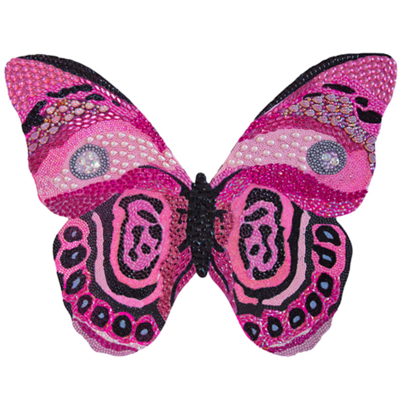 Картина “Pink and Black Bedazzled Butterfly Cut Out” Мульти в Саратове | Loft Concept 