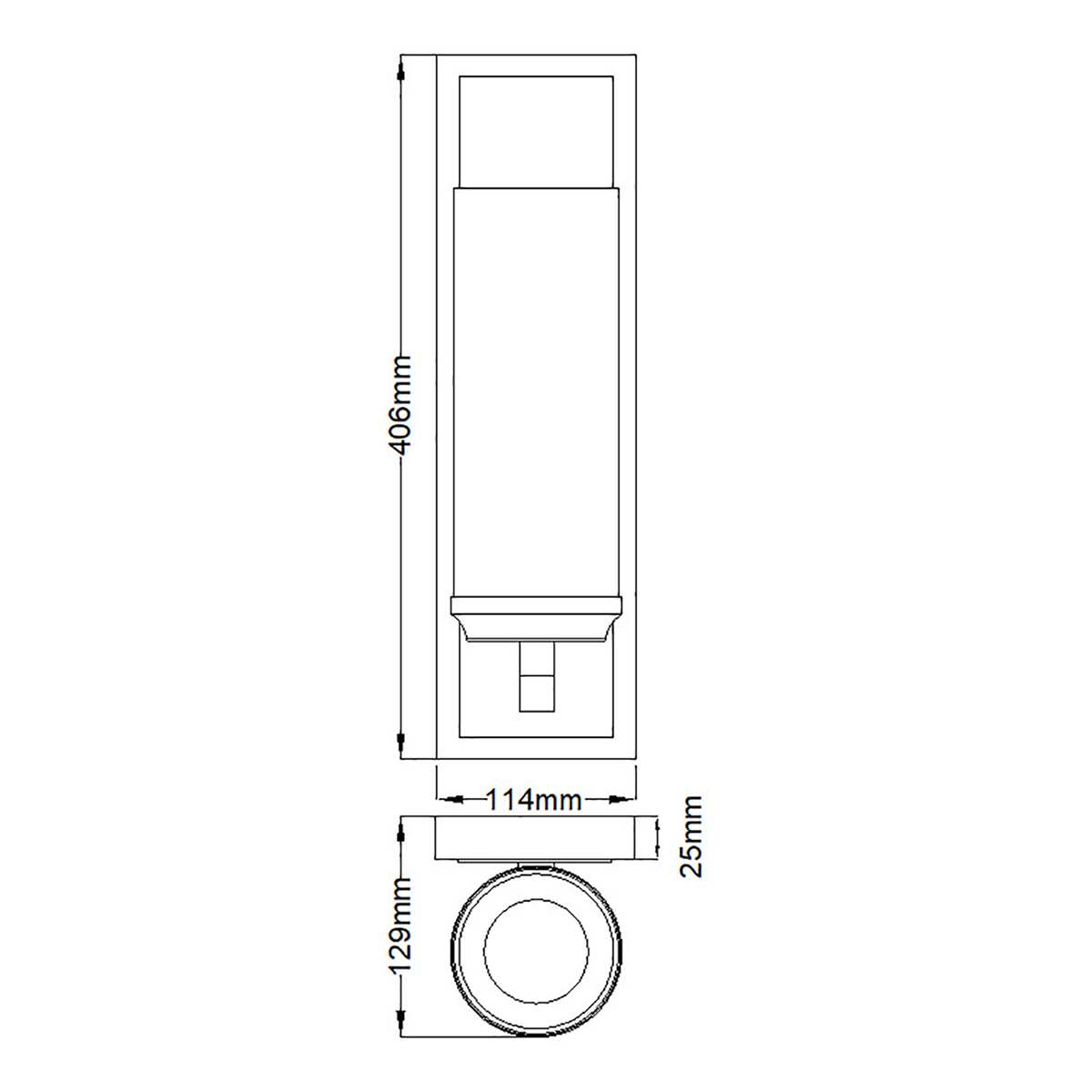 Бра для ванных комнат с белым цилиндрическим плафоном на прямоугольном основании цвета хром Feiss в Саратове