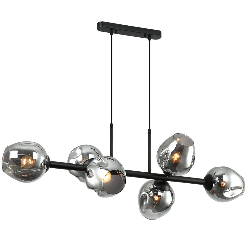 Люстра Branching Bubble Chandelier Line Gray Черный Серый (Gray) в Саратове | Loft Concept 